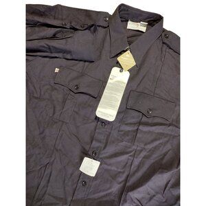 Flying Cross Cross Men's  FR Short Sleeve Station Shirt Black Size‎ 17.5/35